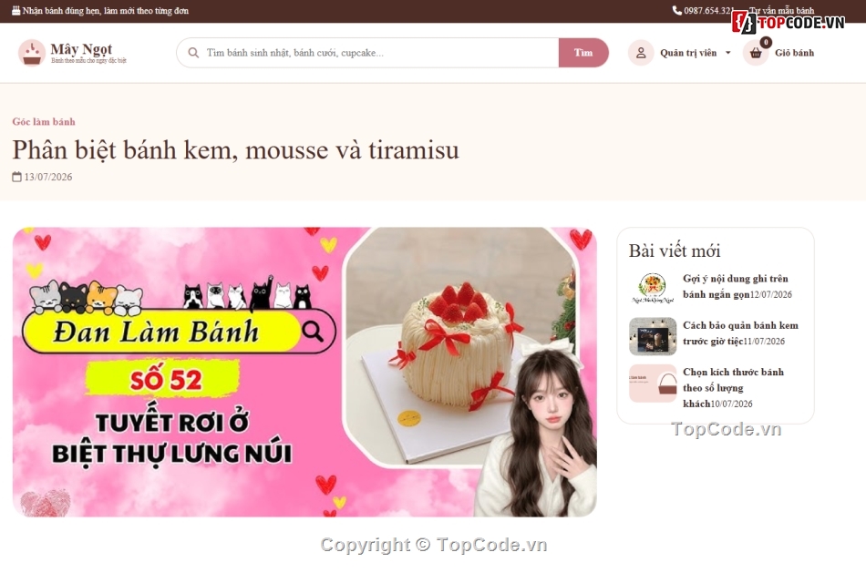 bán bánh ngọt,bán bánh,bánh